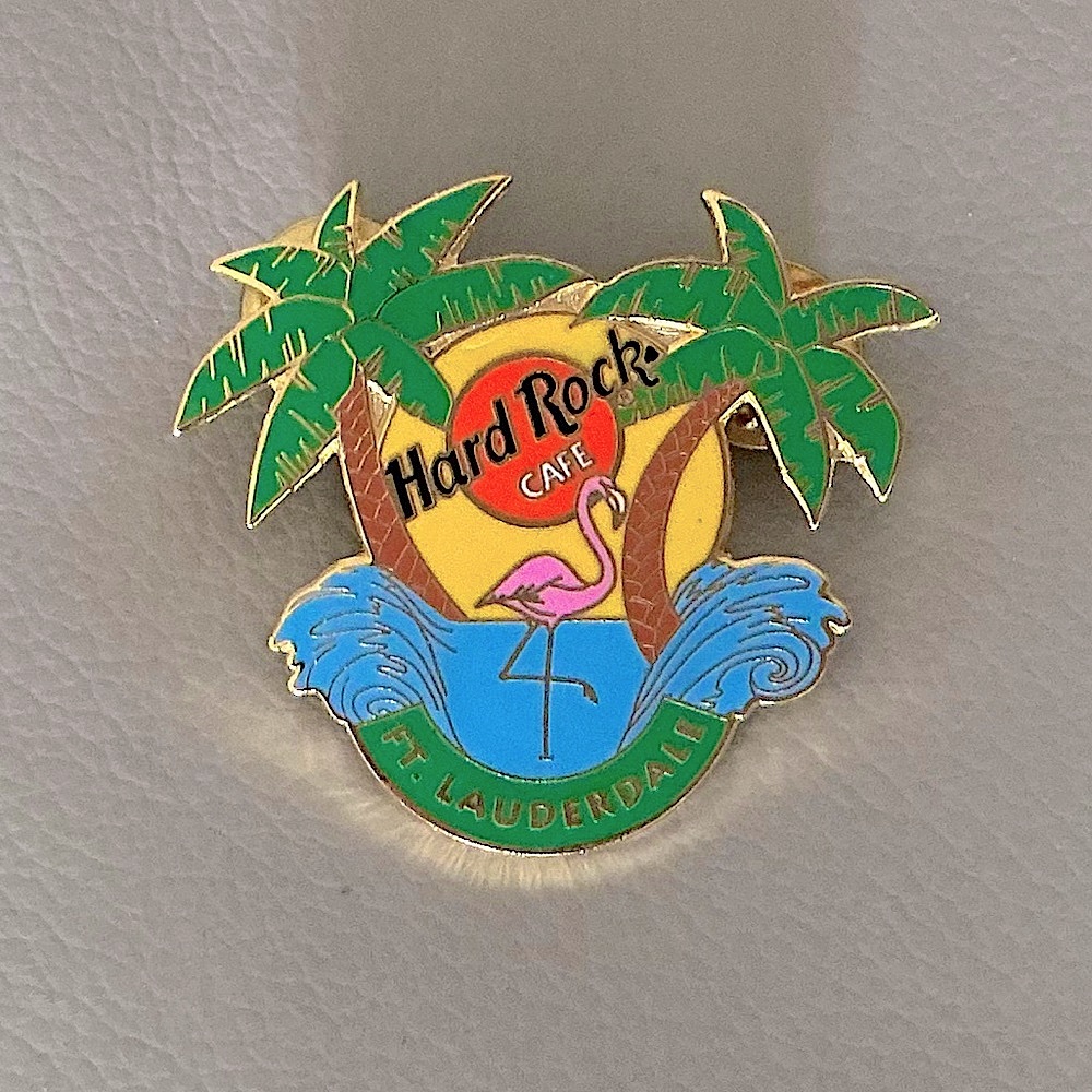 Hard Rock Cafe Ft Lauderdale Pin Palm Tree Flamingo